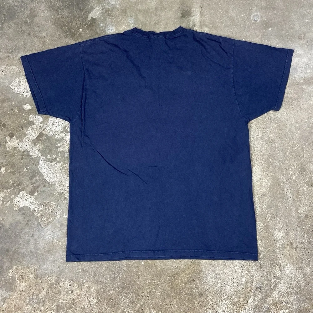 Vintage Polo Jeans Co Ralph Lauren T Shirt Size Large Navy Blue Flag Graphic